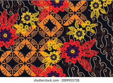 Indonesian batik motifs with very distinctive patterns. exclusive backgrounds. Vector Eps 10