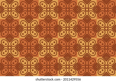 Indonesian batik motifs with very distinctive, exclusive plant patterns. vector EPS 10
