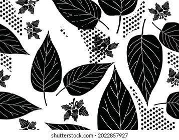 Indonesian batik motifs with very distinctive, exclusive plant patterns. vector EPS 10