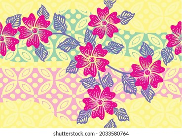Indonesian batik motifs with very distinctive patterns. exclusive backgrounds. Vector Eps 10