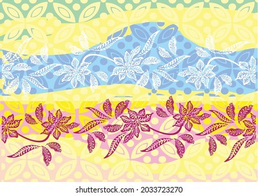 Indonesian batik motifs with very distinctive patterns. exclusive backgrounds. Vector Eps 10