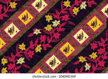 Indonesian batik motifs with very distinctive patterns. exclusive backgrounds. Vector Eps 10