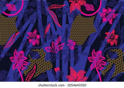 Indonesian batik motifs with very distinctive patterns. exclusive backgrounds. Vector Eps 10