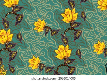 Indonesian batik motifs with very distinctive patterns. exclusive backgrounds. Vector Eps 10
