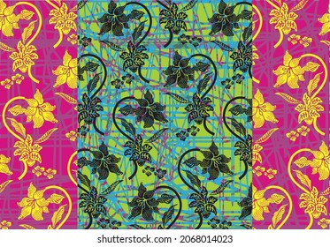Indonesian batik motifs with very distinctive patterns. exclusive backgrounds. Vector Eps 10