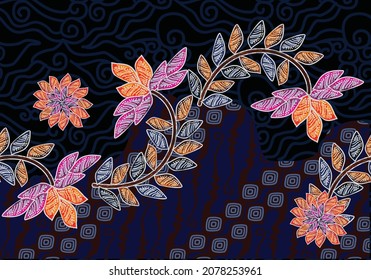 Indonesian batik motifs with very distinctive patterns. exclusive backgrounds. Vector Eps 10