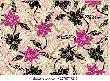 Indonesian batik motifs with very distinctive patterns. exclusive backgrounds. Vector Eps 10