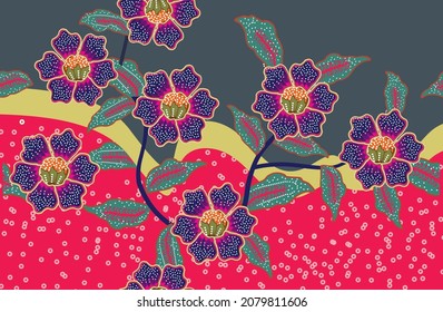 Indonesian batik motifs with very distinctive patterns. exclusive backgrounds. Vector Eps 10