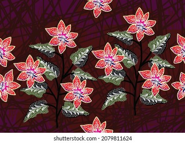 Indonesian batik motifs with very distinctive patterns. exclusive backgrounds. Vector Eps 10