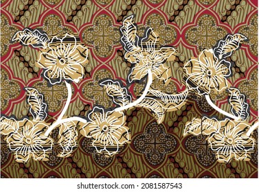 Indonesian batik motifs with very distinctive patterns. exclusive backgrounds. Vector Eps 10