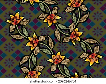 Indonesian batik motifs with very distinctive patterns. exclusive backgrounds. Vector Eps 10