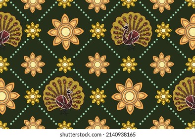 Indonesian batik motifs with very distinctive patterns. exclusive abckgrounds. Vector Eps 10