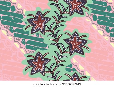 Indonesian batik motifs with very distinctive patterns. exclusive abckgrounds. Vector Eps 10