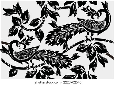 Indonesian batik motifs and