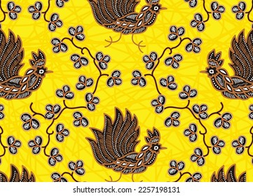 Indonesian batik motifs with very distinctive, exclusive plant patterns. vector EPS 10