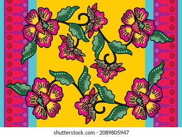 Indonesische Batik-Motifserie-Unterscheidungsmuster. Exklusive Vektorgrafik für Design 