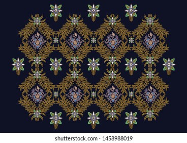 indonesian batik. indonesian batik pattern vector. Batik Indonesian: is a technique of wax-resist dyeing applied to whole cloth, or cloth made using this technique originated from Indonesia.
