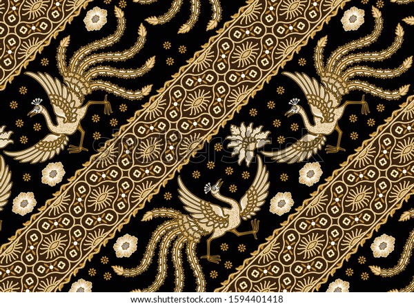 Indonesian Batik Patterns Batik Technique Waxresist Stock Vector Royalty Free 1594401418