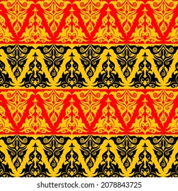 Indonesian Batik Rebung Aceh Seamless Pattern Vector svg
