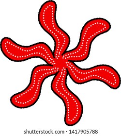 Indonesian batik sea star pattern. vector illustration