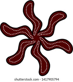 Indonesian batik sea star pattern. vector illustration