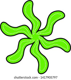 Indonesian batik sea star pattern. vector illustration