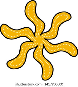 Indonesian batik sea star pattern. vector illustration