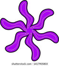 Indonesian batik sea star pattern. vector illustration