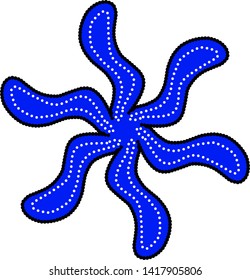 Indonesian batik sea star pattern. vector illustration
