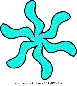 Indonesian batik sea star pattern. vector illustration