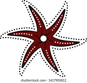 Indonesian batik sea star pattern. vector illustration