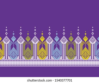 Indonesian Batik Songket Pattern Vector Stock Motif from Lombok Traditional Village
