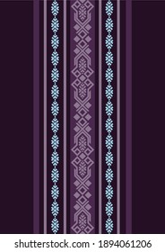 Indonesian Batik Songket Pattern Vector Stock of Lombok Sasak Traditional Village with Clasic Vintage Motif and Color