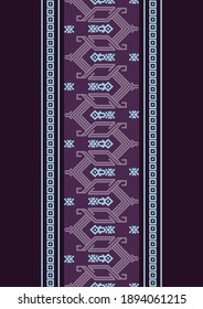 Indonesian Batik Songket Pattern Vector Stock of Lombok Sasak Traditional Village with Clasic Vintage Motif and Color