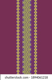 Indonesian Batik Songket Pattern Vector Stock of Lombok Sasak Traditional Village with Clasic Vintage Motif and Color