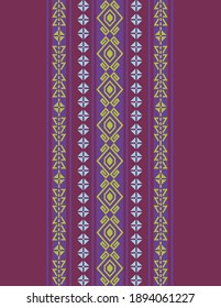 Indonesian Batik Songket Pattern Vector Stock of Lombok Sasak Traditional Village with Clasic Vintage Motif and Color