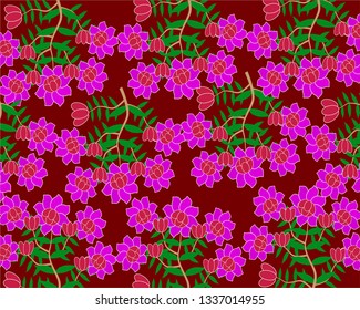 Indonesian batik various shapes and colors
