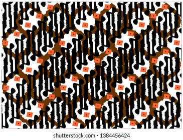 Indonesian Batik: is a wax-resistant coloring technique applied to all fabrics, or fabrics made using this technique originating from Indonesia.