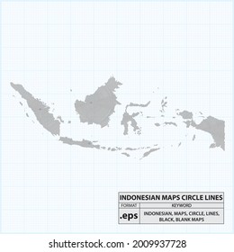 INDONESIAN blank MAPS CIRCLE LINES
