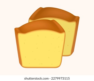 Indonesian butter cake isolated on white vector