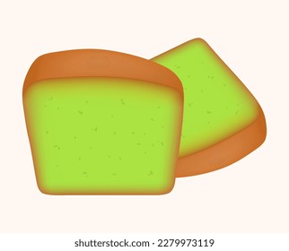 Indonesian butter cake isolated on white vector