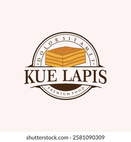 Indonesian Cake Delicious Sweet Snacks Logo Design