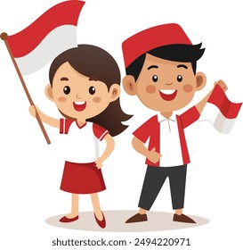 indonesian celebrating their independence country