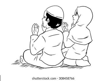 Indonesian couple praying