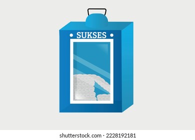 Indonesian cracker tin box vector illustration