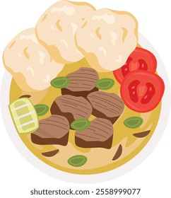 Indonesian Cuisine Collection: 10 Delicious Dishes Illustrated