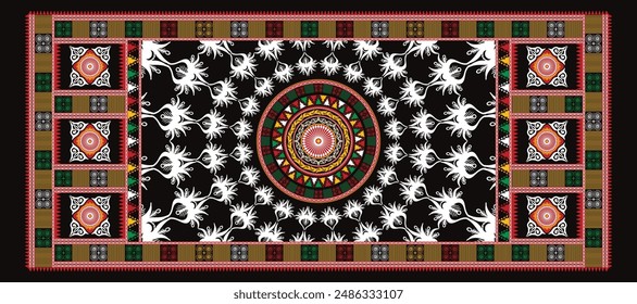 Indonesian Culture Aceh Kerawang Gayo Pattern handdrawn illustration