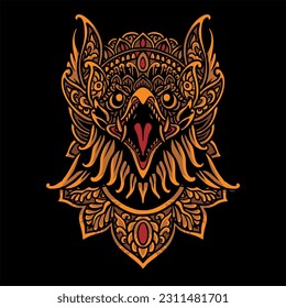 Indonesian culture jatayu head vector
