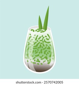 Indonesian Drink Es Cendol Illustration