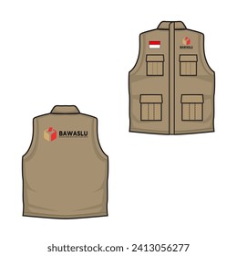 Indonesian election vest design vector